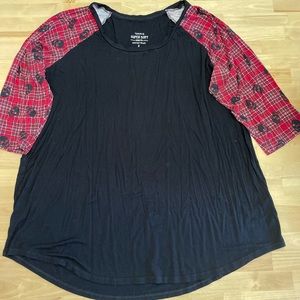 Torrid plaid skull top size 3